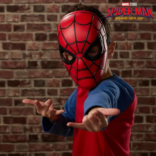 Vista 3 de Marvel Studios Spider-Man: Máscara de disfraz de juego de rol, juguetes de superhéroes para niños, mayores de 5 años
