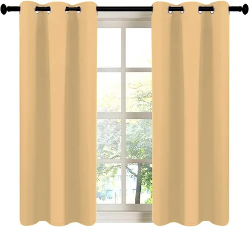 Vista 136 de LA PALMA Cortinas opacas con aislamiento térmico y ojales, para sala de estar, dormitorio, paquete de 2 paneles