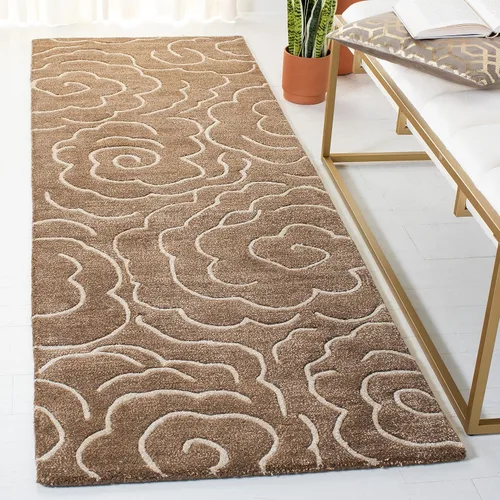 Vista 31 de SAFAVIEH Soho Collection SOH812B - Alfombra decorativa suave de lana y viscosa de 2 x 3 pies, hecha a mano, color azul claro y marfil