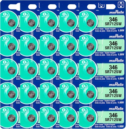 Vista 9 de Murata 346 Batería SR712SW 1.55V Celda de botón de reloj de óxido de plata (10 baterías)