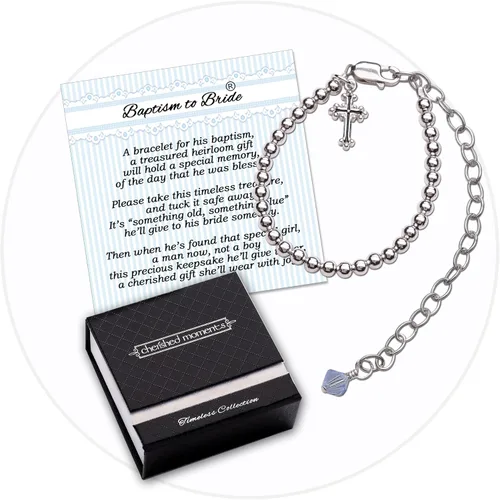 Vista 2 de Cherished Moments Baptism to Bride Bracelet .925 Silver or 14K Gold-Plated Niño de plata