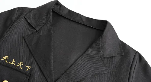 Vista 5 de JYJXCOS Disfraz de Halloween Tokyo Revengers Cosplay chaqueta larga Anime L