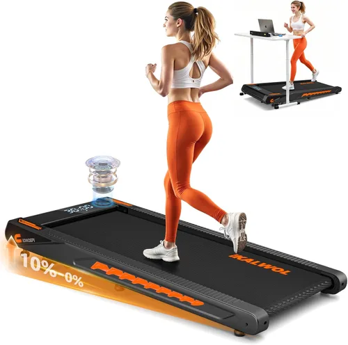 Vista 10 de 4-in-1 Walking Pad Treadmill with Speaker, 6.2MPH Walking Pad with 10% Incline, Under Desk Treadmills for Home with App Compatible, 2.75HP Brushless