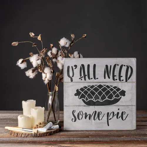Vista 3 de Yall Need Pie Stencil - Captura la esencia del otoño en diseños, plantilla de otoño