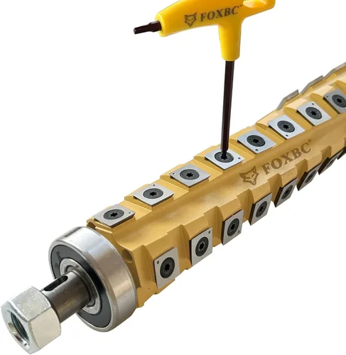 Vista 4 de FOXBC OEM Cabezal de corte helicoidal espiral de 13 pulgadas para DeWalt DW735 DW735X cepilladora