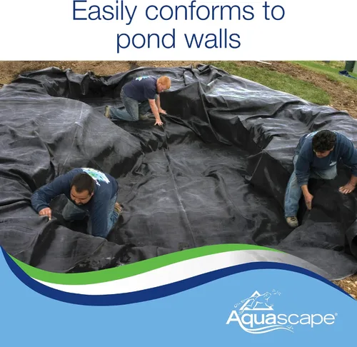 Vista 7 de Aquascape PRO Grade 45 MIL revestimiento para estanque seguro para peces, 5 x 10 pies, 50 pies cuadrados, Negro