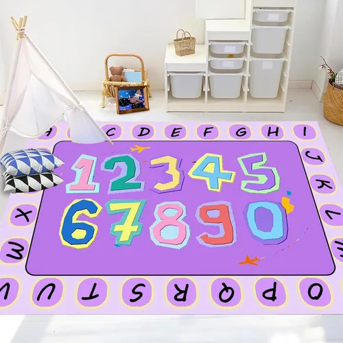 Vista 11 de ABC - Tapete de aprendizaje infantil de 2 x 3 pies, rectangular, antideslizante, lavable a máquina, para sala de estar, dormitorio, aula, cuarto