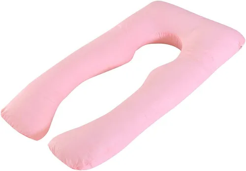 Vista 12 de Almohada de embarazo grande en forma de U de cuerpo completo con funda de almohada de algodón reemplazable y lavable para mujeres embarazadas que