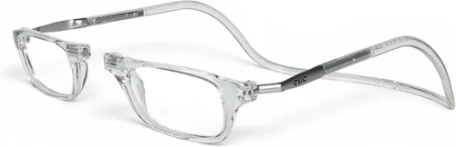 Vista 10 de Clic Gafas de lectura magnéticas para hombres o mujeres, lectores de computadora, originales largos Neck Hanging Readers, Front Connect Design