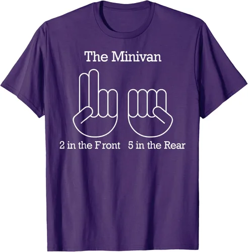 Vista 44 de The Minivan 2 In The Front 5 In The Rear Camiseta, Negro