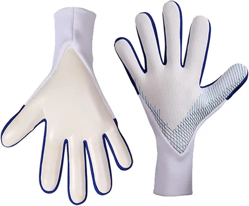Vista 9 de Guantes de portero de fútbol prémium sin muñeca, guantes de portero con látex de 0.157 in para súper agarre y protección, antideslizantes