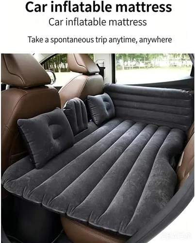 Vista 2 de Car Air Mattress for Mitsubishi Eclipse 2006-2011, Inflatable Camping Bed with Air Pump 2 Pillows Thickened Portable Back Seat Sleeping Pad for Beige