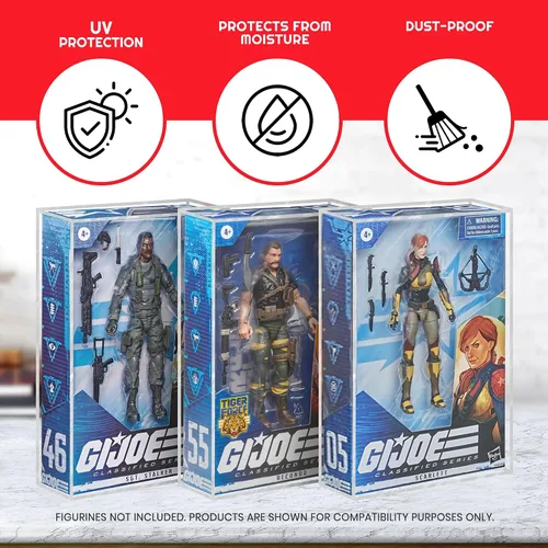 Vista 9 de EVORETRO Estuche Protector de Exhibición para Figuras de Acción Compatible con Figuras de Acción de la Serie Clasificada GI Joe de 6 Pulgadas