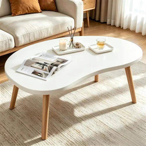 Vista 23 de Mesa de Centro, Mesas de Centro Pequeñas de 23.6", Mesas de Centro Redondas Negras para Sala de Estar, Mesa de Piso para Sentarse en el Suelo, Mesa