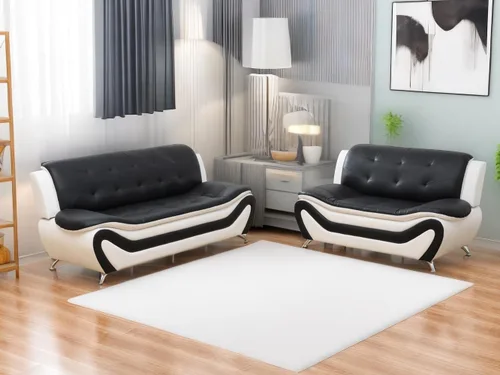 Vista 48 de Sofás de cuero, juego de sofás de sala, sofá para dormitorio, apartamento, juegos de muebles de sala de estar de cuero