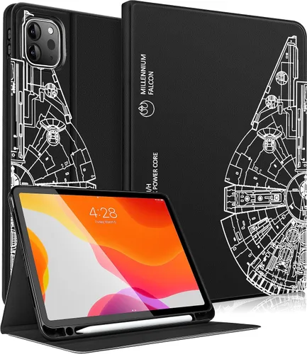 Vista 11 de Uppuppy Funda para iPad Air de 11 pulgadas (M2/M3), Air 5ª/4ª Generación 10.9, Pro 11'' Funda Linda para Niños Mujeres Niñas Folio Sol Luna Soporte