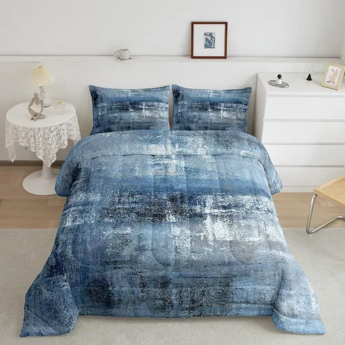 Vista 19 de Erosebridal Juego de ropa de cama turquesa tamaño individual para niños y niños, color verde azulado y gris degradado para niñas y adultos, relleno