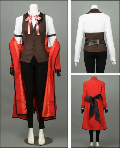Vista 7 de Cosfun Kuroshitsuji disfraz negro Butler Grell Sutcliff Cosplay mp003219