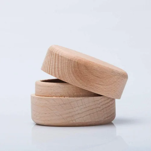 Vista 3 de Vctitil Caja de almacenamiento Redonda de madera Mini caja de madera redonda, Mini caja de madera de almacenamiento, Caja de madera