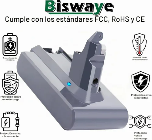 Vista 2 de Biswaye Compatible con Dyson V6 Batería Reemplazo DC62 SV04 SV03 Aspiradora