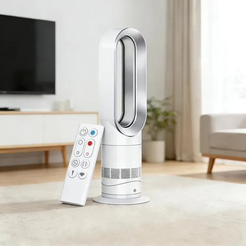 Vista 4 de Control remoto del ventilador de repuesto compatible con Dyson AM09 Hot + Cool Heater Tower Fan 966538-01 Color blanco