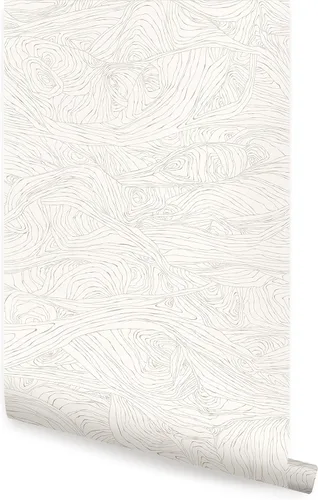 Vista 6 de Papel tapiz autoadhesivo de ondas de grano de madera (hoja individual, 2 x 9 pies, dorado)