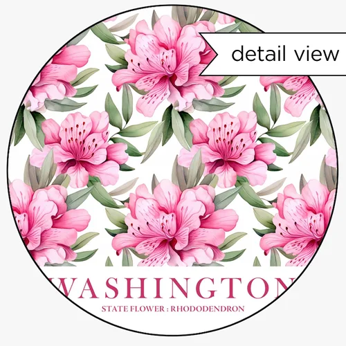 Vista 3 de ColorAndFlair Washington State Flower Market Rhododendron Poster Pink Green Wildflower Floral Wall Art Botanical Print Travel Gift (12x16 inches)