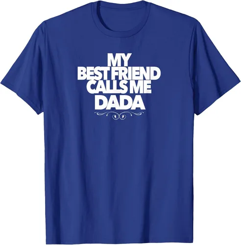 Vista 16 de My Best Friend Calls ME DADA Funny Baby Shower Present dad T-Shirt Asphalt Grey