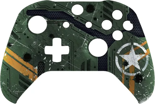 Vista 9 de eXtremeRate Army Mecha - Carcasa frontal estampada para Xbox One SX, kit de repuesto de cubierta frontal suave al tacto para Xbox One SX