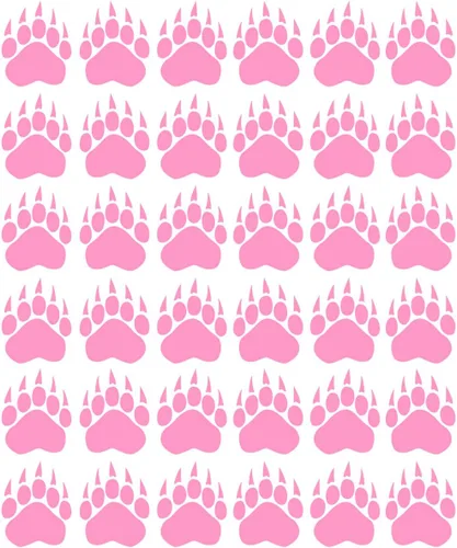 Vista 10 de VWAQ Calcomanías de suelo con estampado de huellas de oso, calcomanías de pared para despegar y pegar, 36 unidades (negro)