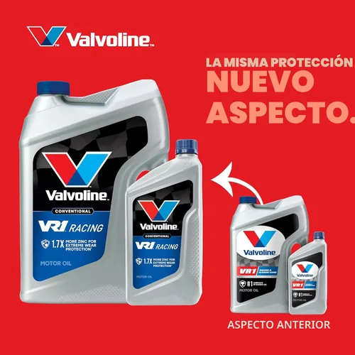 Vista 3 de Aceite de motor Valvoline VR1 Racing SAE 10W-30, 1 cuarto de galón