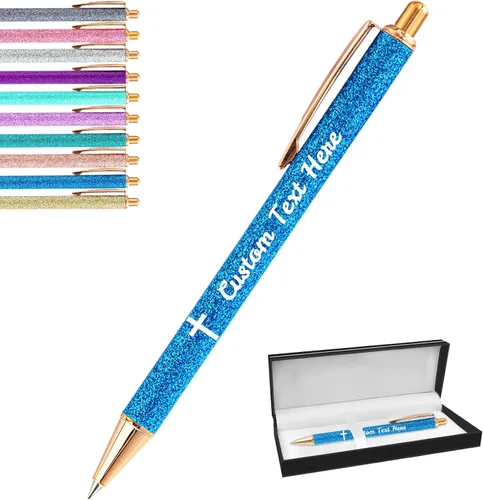 Vista 29 de Aolun 10 bolígrafos personalizados con nombre, bolígrafo retráctil con mensaje de texto para mujeres, enfermeras, escritura, cumpleaños, graduación