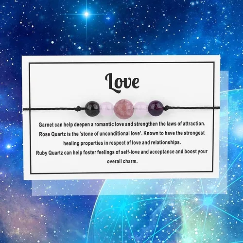 Vista 3 de Caiyao Pulsera de cristal curativo para mujeres y hombres, pulsera de cuentas de cristal curativo con ojo de tigre, amatista de 7 chakras, pulsera