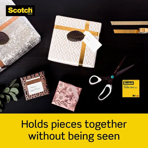 Vista 7 de Scotch Cinta de doble cara, ideal para envolver regalos, 1 x 1296 pulgadas, 1 paquete (665)