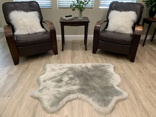 Vista 36 de LAMBZY Alfombra de pelo de oveja sintética, hipoalergénica, súper suave, sedosa para sala de estar, habitación de los niños, sofá