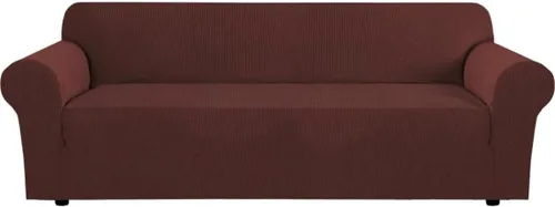 Vista 73 de H.VERSAILTEX Funda elástica para sofá, fundas suaves para muebles de 3 cojines, con tela jacquard gruesa a cuadros con parte inferior elástica, sofá