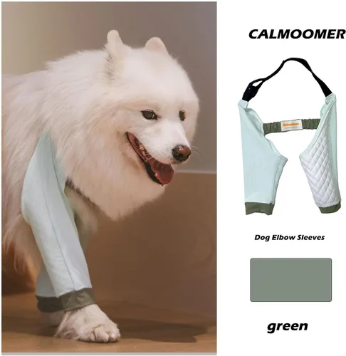 Vista 5 de Protector de codo para perro con seda de hielo transpirable, manga delantera para pierna con correa para el hombro, codo antilamer para higroma