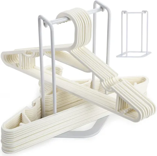 Vista 8 de Estante organizador portátil de percha, soporte apilador de almacenamiento para armario, lavandería, limpieza en seco