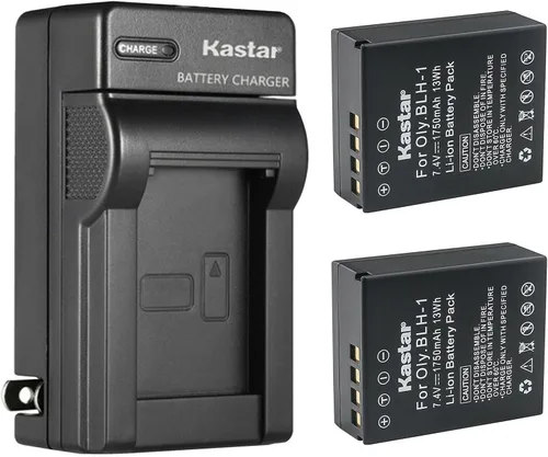 Vista 5 de Kastar Cargador de batería de pared de CA totalmente decodificado para Olympus BLH-1, BLH-01, PS-BLH1, BLH1, cargador BCH-1, Olympus OM-D EM1 Mark