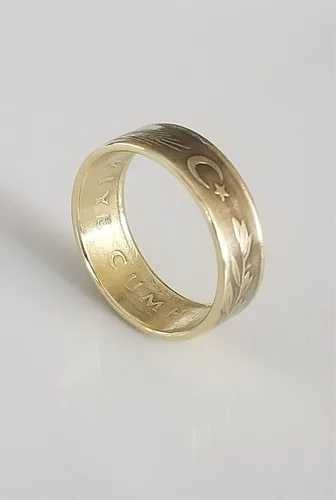 Vista 3 de Turkey Coin Ring Turkey 500 Lira Ring Handmade Ring Travel Gift Unique Gift