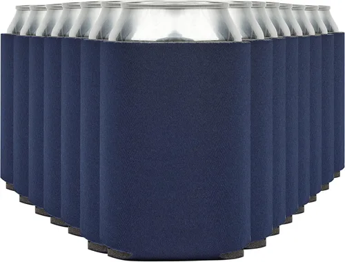 Vista 29 de Fundas enfriadoras de latas de cerveza en blanco (paquete de 14) fundas enfriadoras de latas de cerveza con aislamiento suave - Fundas negras lisas