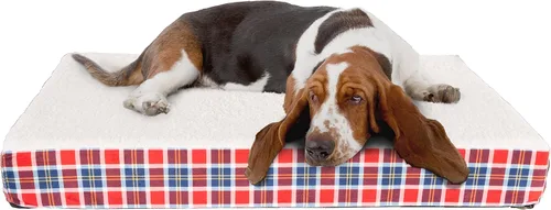 Vista 12 de PETMAKER Cama ortopédica para perros, cama para perros de espuma viscoelástica de 2 capas con funda Sherpa lavable a máquina, cama para perros
