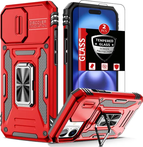 Vista 16 de Funda para iPhone 12 Pro Max con 2 protectores de pantalla, cubierta deslizante integrada para cámara para 12Pro Max, funda para teléfono