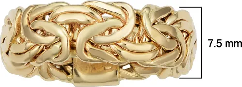 Vista 5 de Kooljewelry Anillo bizantino de oro amarillo de 14 quilates de 0.295in