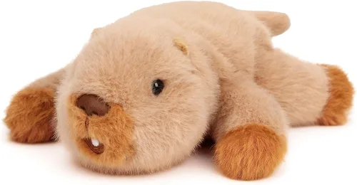 Vista 7 de Adorable animal de peluche de castor suave, lindo regalo de cumpleaños para niños y niñas pequeños