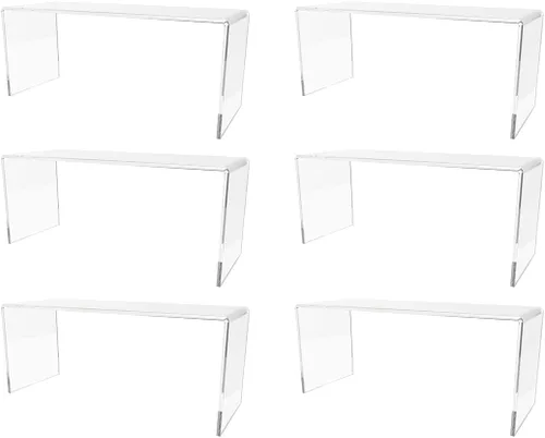 Vista 37 de Marketing Holders Plataforma elevadora de acrílico transparente Pantalla cuadrada de 3 pulgadas de ancho de 3 lados Encimería Escaparate