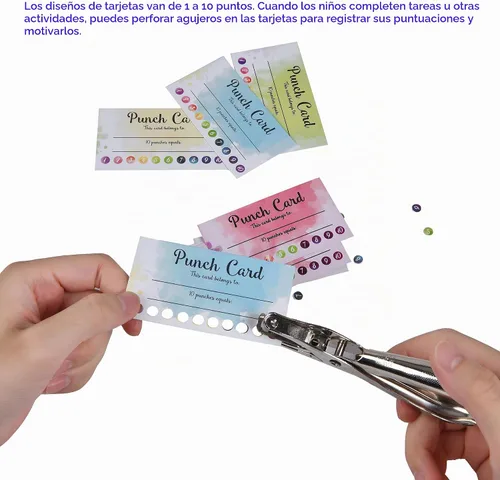 Vista 4 de 120 tarjetas perforadoras de recompensa de comportamiento