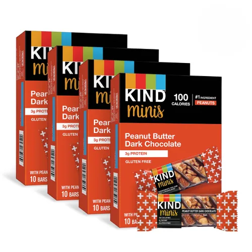 Vista 3 de KIND Bar Minis - Barritas de almendras con caramelo, tamaño mini
