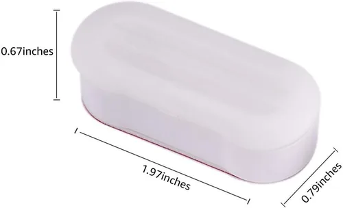 Vista 3 de FOOFOO Parachoques de asiento de inodoro para bidé con adhesivo fuerte, color blanco, paquete de 4