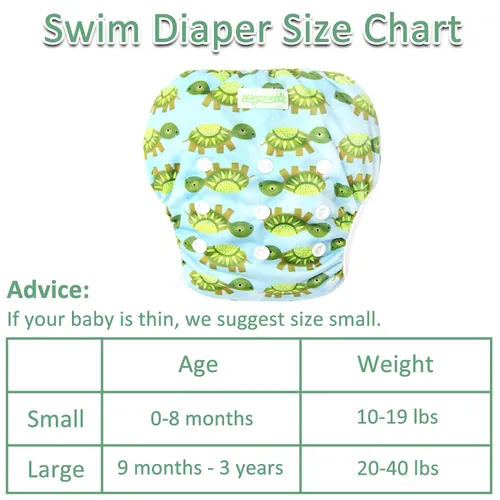 Vista 3 de Wegreeco - Pañal de natación reutilizable para bebés y niños pequeños, talla única